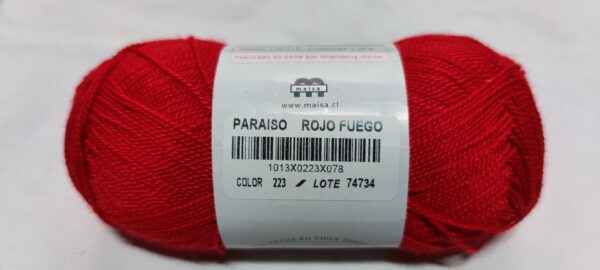 Hilo Acrílico Rojo Fuego