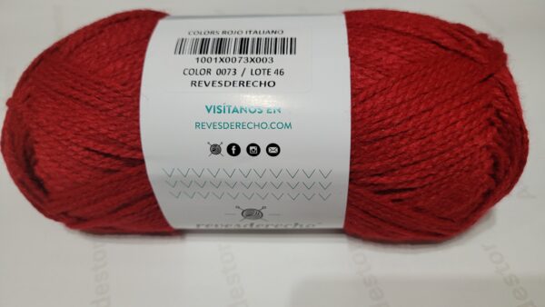 Lana Rojo Italiano- Revesderecho - Colors