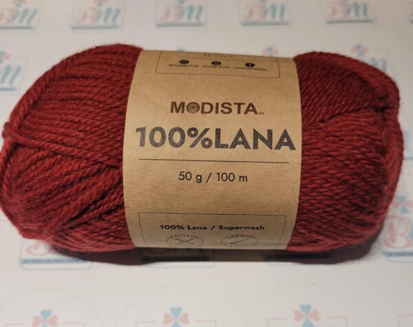 Lana - color rojo - 100% lana-MODISTA