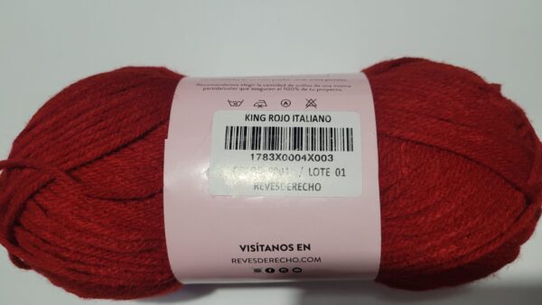 Lana Rojo Italiano - Revesderecho - King