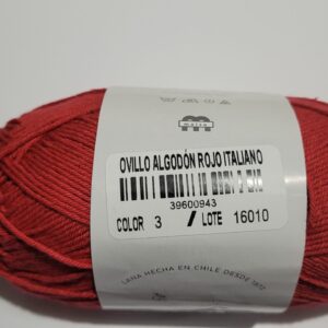 Hilo Algodón Rojo Italiano  -Orquídea